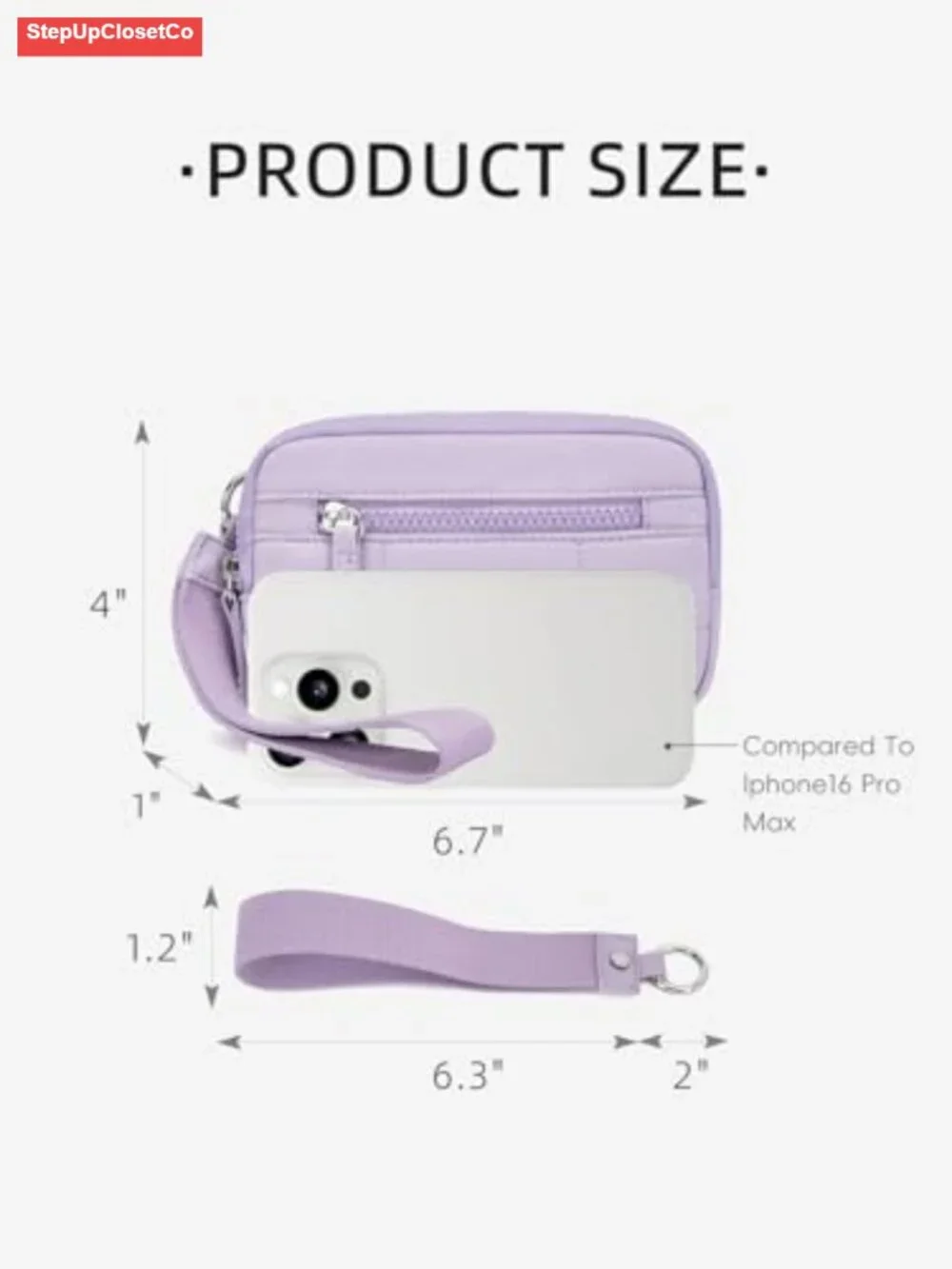 RFID Blocking Quilted Nylon Wristlet Wallet for Women with Card Slots,